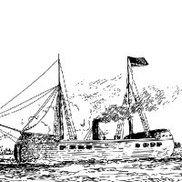 Coloriage bateau à vapeur