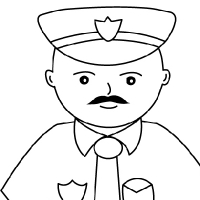 Coloriage policier